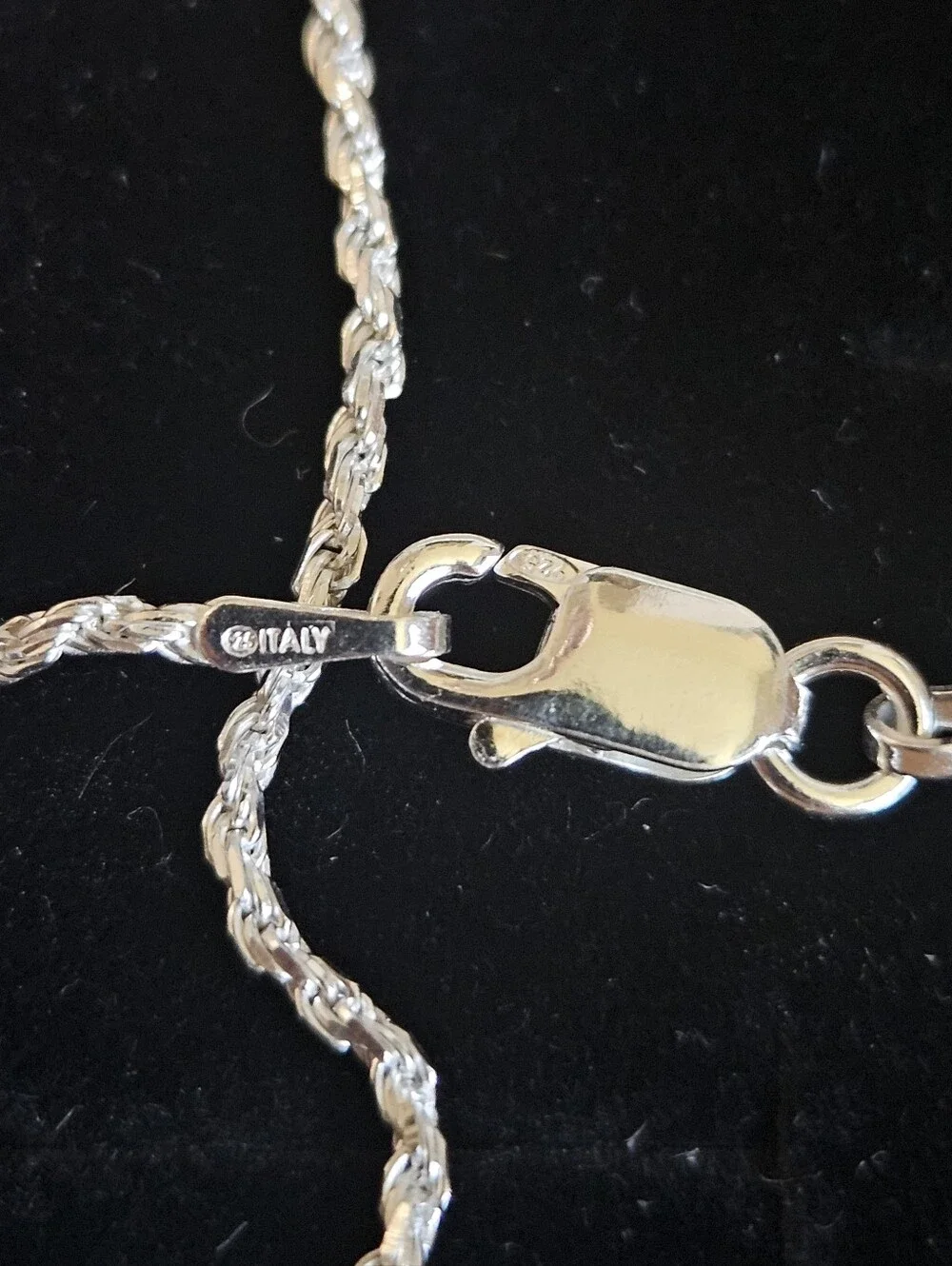925 Italian Sterling Silver Twisted Rope Chain Necklace